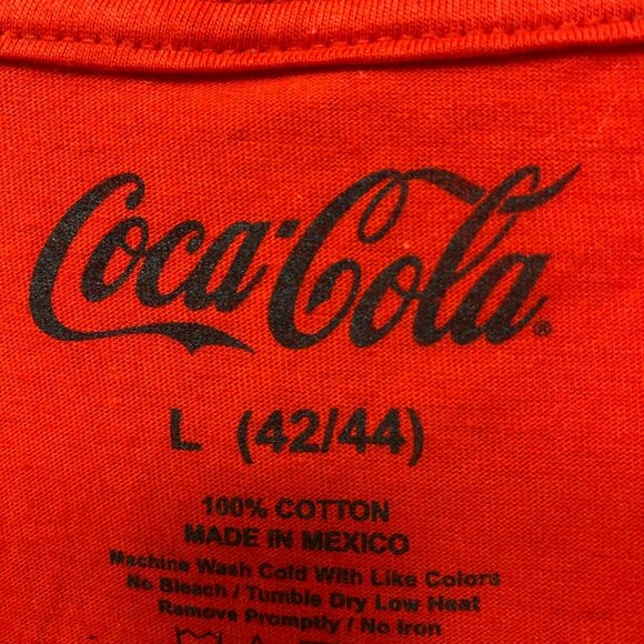 Coca-Cola Enjoy Coke Spell-Out Cursive Logo Promo Tee L - Picture 4 of 4